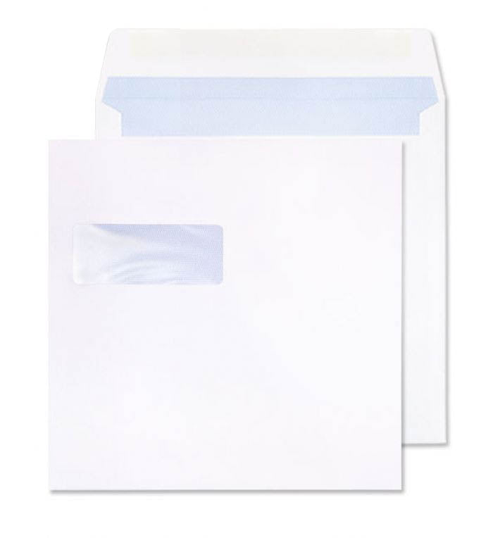 165 x 165mm Cambrian White Window Gummed Wallet 2162