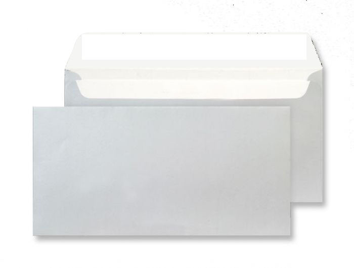 114 x 229mm Cascade Silver Metallic Peel & Seal Wallet 5212