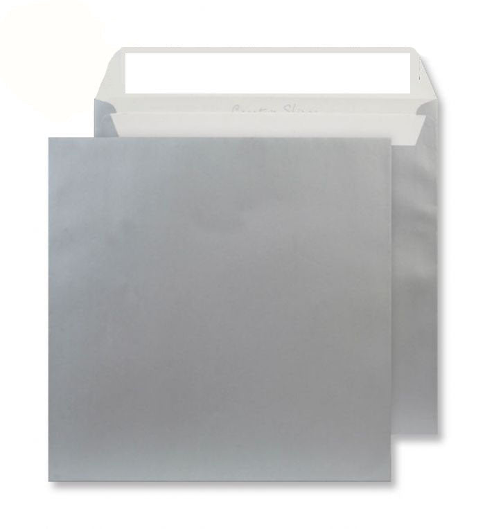 220 x 220mm Cascade Silver Metallic Peel & Seal Wallet 5512