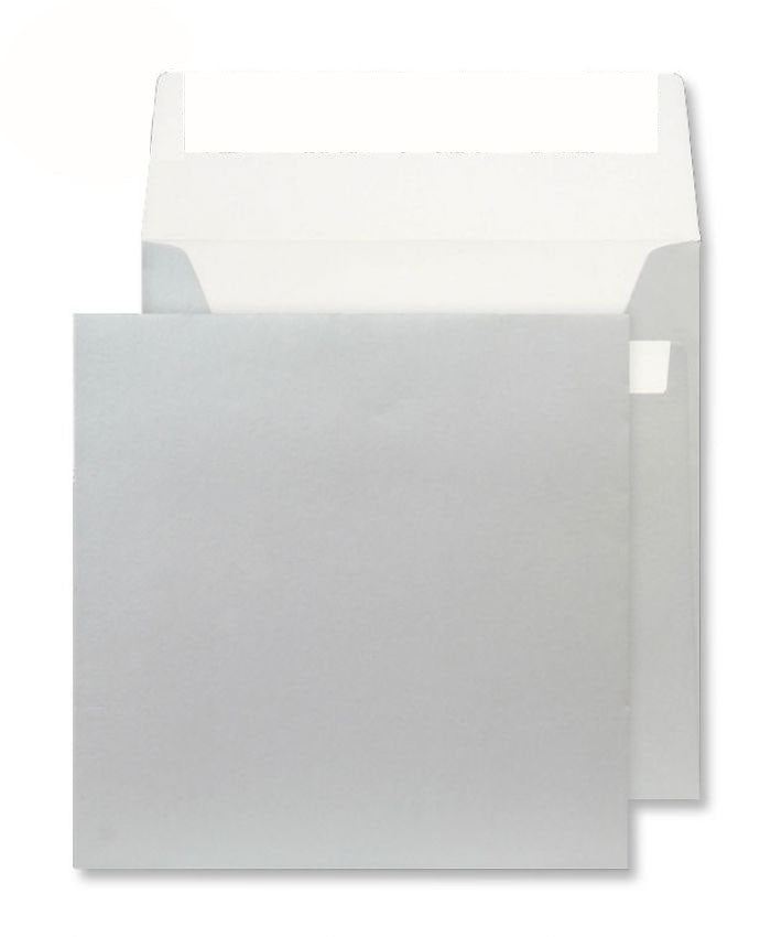 160 x 160mm Cascade Silver Matallic Peel & Seal Wallet 5658