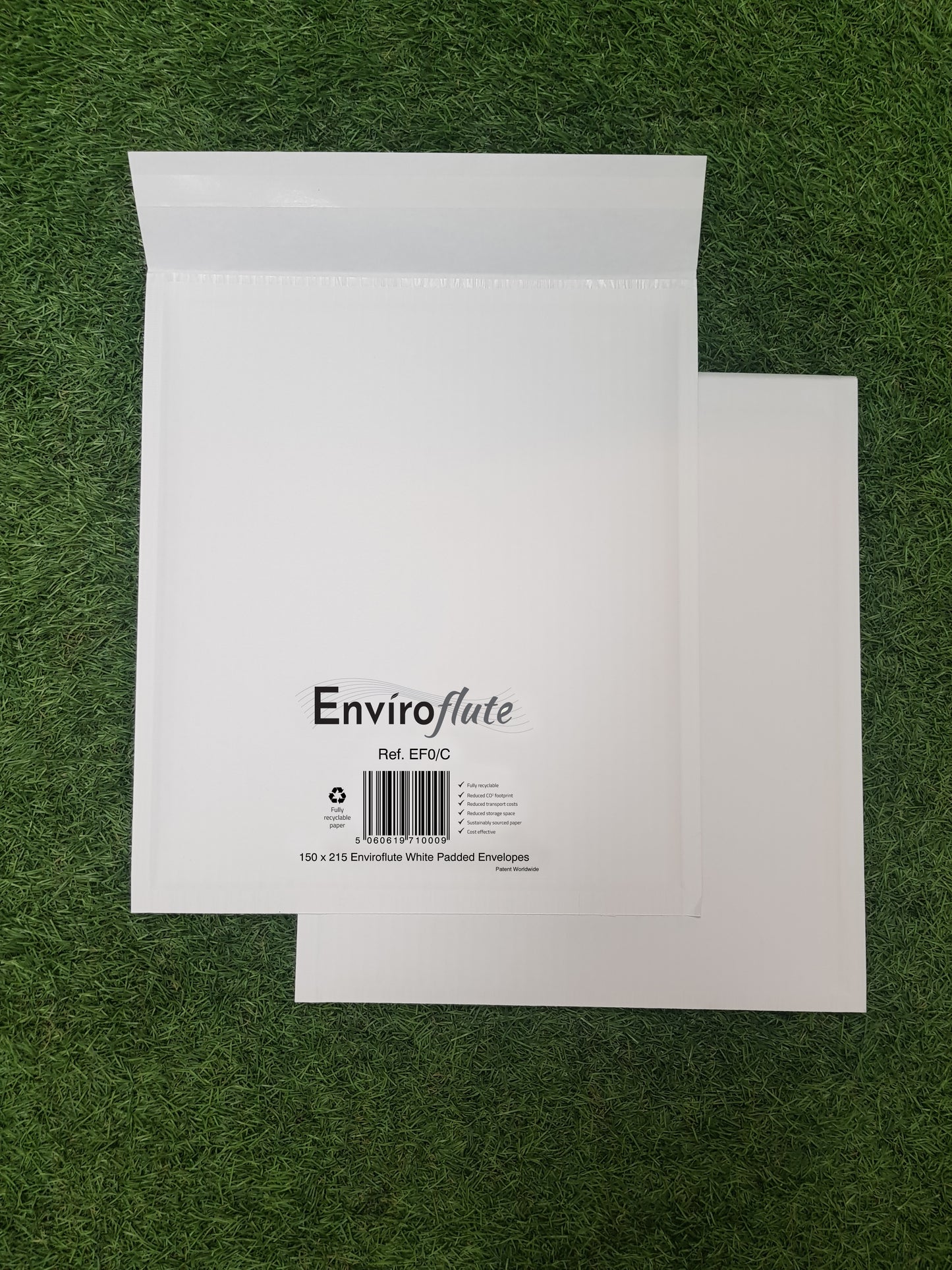 150 x 215mm Enviroflute White Peel & Seal Padded Pocket EF0/C